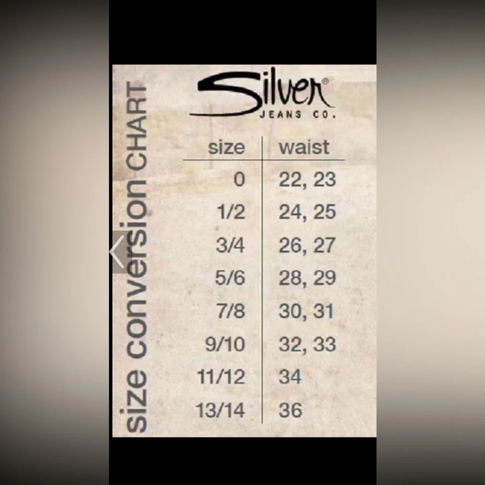 Silver Suki bootcut jeans 30x33